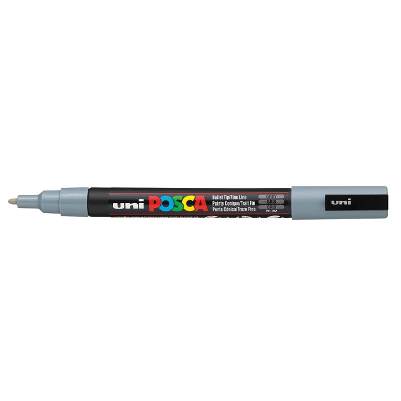 Marcador Uniball Posca PC3M 0,9mm Cinza