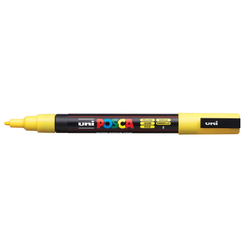 Marcador Uniball Posca PC3M 0,9mm Amarelo