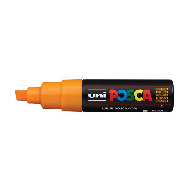 Marcador Uniball Posca PC8K 8,0mm Amarelo Brilhante