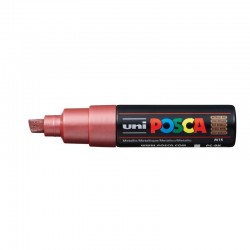 Marcador Uniball Posca PC8K 8,0mm Vermelho Metálico
