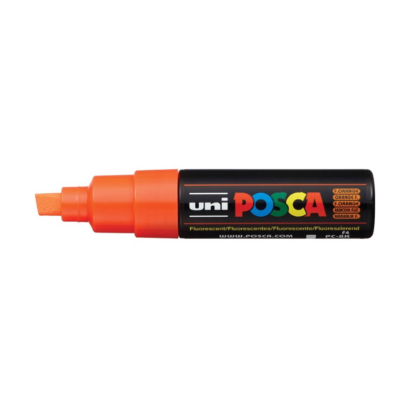 Marcador Uniball Posca PC8K 8,0mm Laranja Fluorescente