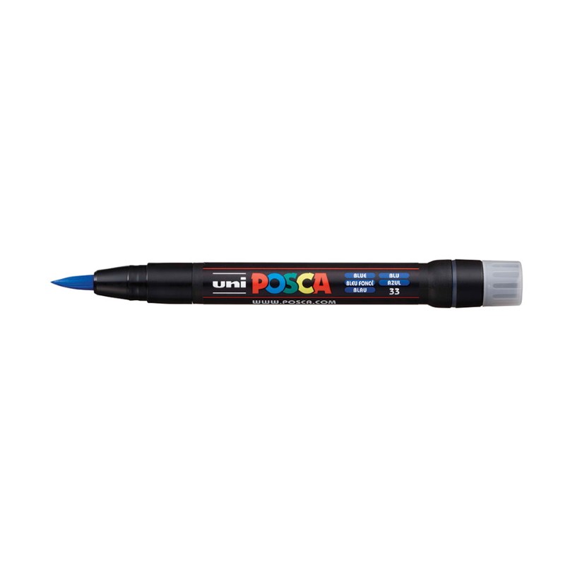 Marcador Uniball Posca Pincel PCF350 Azul