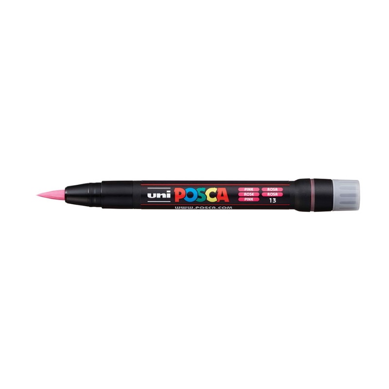 Marcador Uniball Posca Pincel PCF350 Rosa