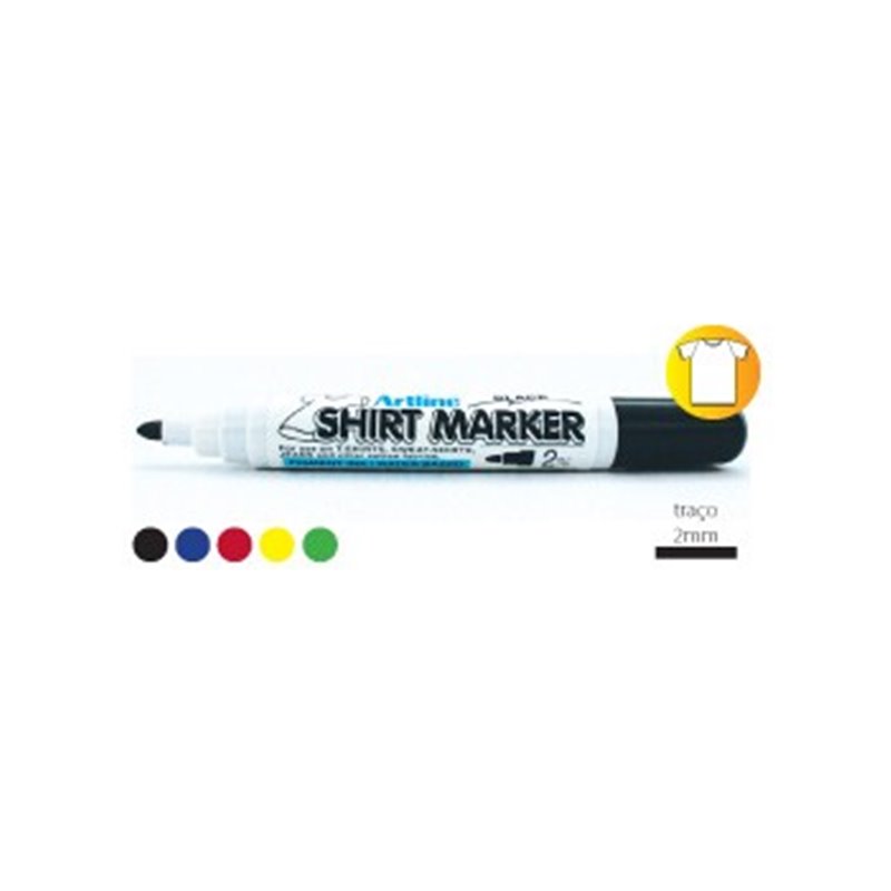 Marcador Tecidos ShirtMarker Artline EKT 2mm Preto
