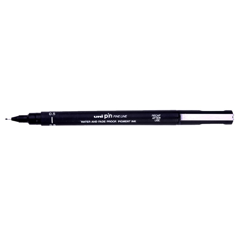Marcador Uniball Calibrado PIN 0.5mm Preto