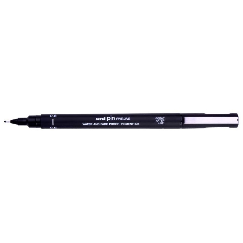 Marcador Uniball Calibrado PIN 0.8mm Preto