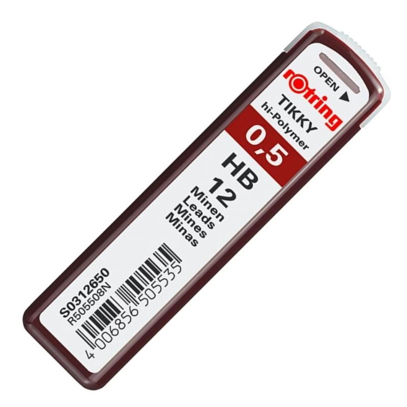 Tubo Minas Rotring Tikky 0,5mm HB