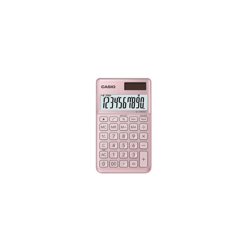 Calculadora de Bolso Casio SL1000SCPK Rosa Claro 10 Dígitos