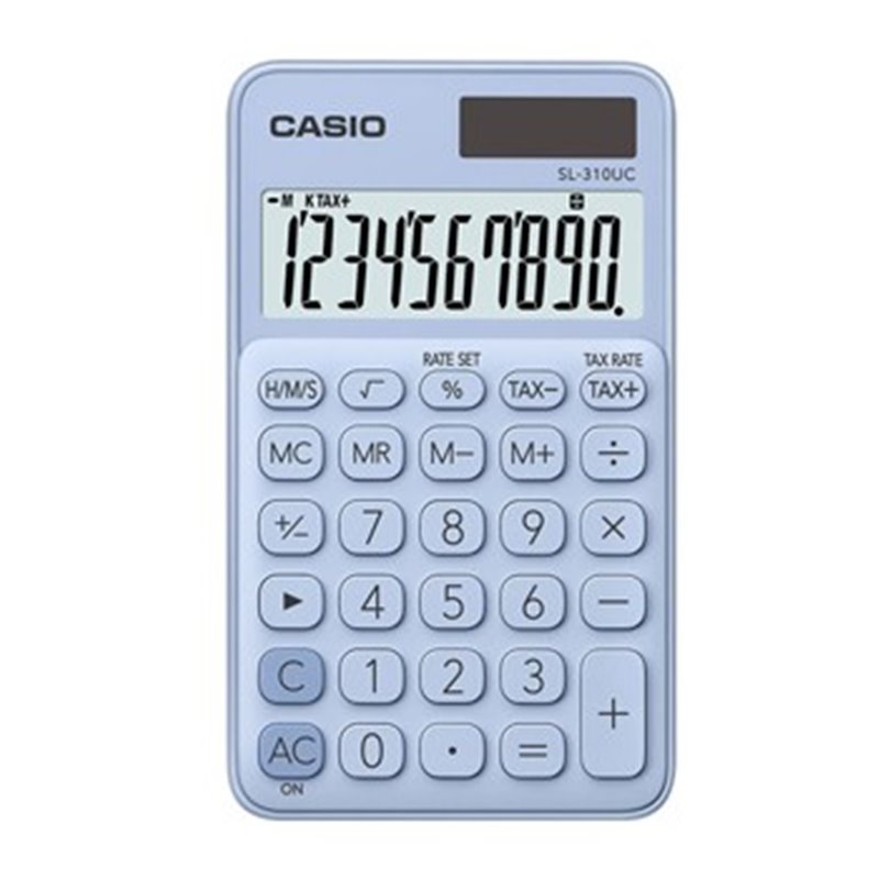 Calculadora de Bolso Casio SL310UCLB Azul Claro 8 Dígitos