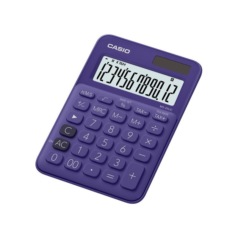 Calculadora de Secretária Casio MS20UCPL Roxo 12 Dígitos Calculadora de Secretária Casio MS20UCPL Roxo 12 Dígitos