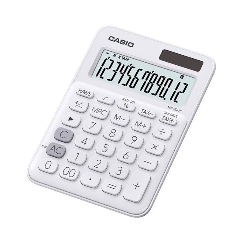 Calculadora de Secretária Casio MS20UCWE Branco 12 Dígitos
