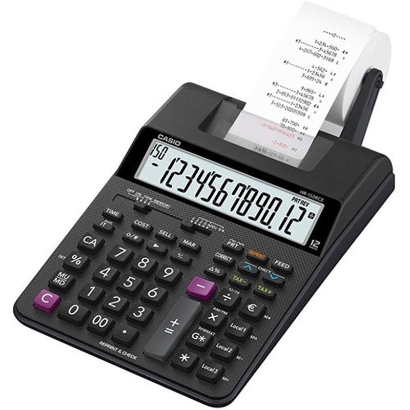 Calculadora de Secretária Casio HR150RCE 12 Dígitos c/Fita