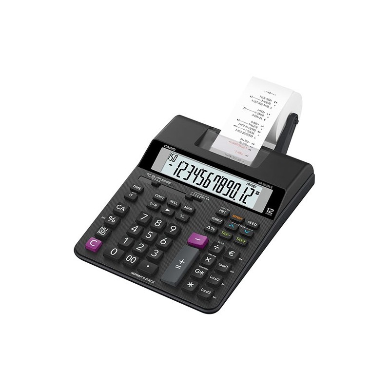 Calculadora de Secretária Casio HR200RCE 12 Dígitos c/Fita