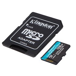 Kingston Cartão Micro SDXC 128GB UHS-I U3 V30 Class10 Canvas Go Plus com Adaptador