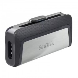 Sandisk Ultra Dual Memória USB-C e USB-A 32GB Metálico Aço/Preto