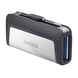 Sandisk Ultra Dual Memória USB-C e USB-A 32GB Metálico Aço/Preto
