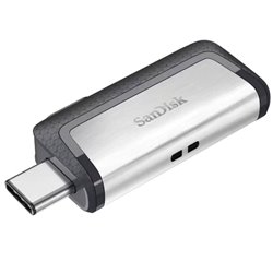 Sandisk Ultra Dual Memória USB-C e USB-A 32GB Metálico Aço/Preto