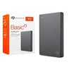 Seagate Disco HDD Externo 1TB 2.5" Basic USB 3.2 Prata