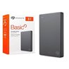Seagate Disco HDD Externo 5TB 2.5" Basic USB 3.2 Prata