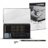 Lápis Lyra Rembrandt Set Carvão Cx Metal 11un