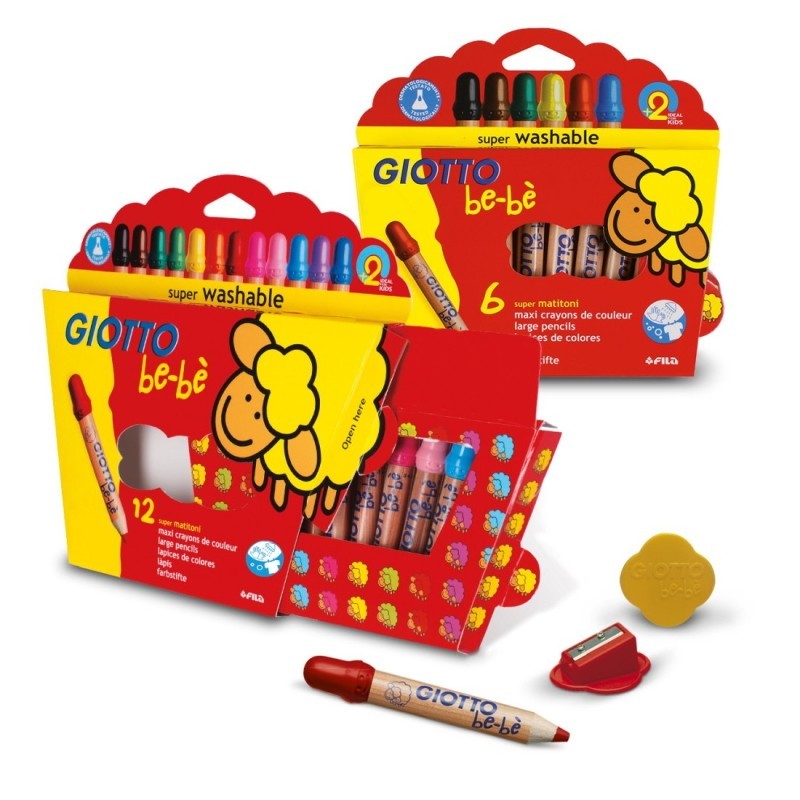 Lápis Cor Giotto Be-Be 12un + 1 Afia Lápis
