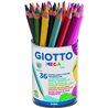 Lápis Cor 18cm Giotto Mega Tri Copo 36un