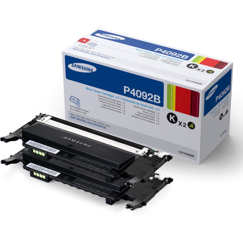 Pack Duplo Toners Original HP CLP320 Preto Pack Duplo Toners Original HP CLP320 Preto