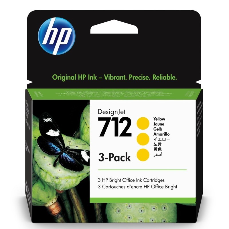 Pack Tinteiros Original HP N712 Amarelo