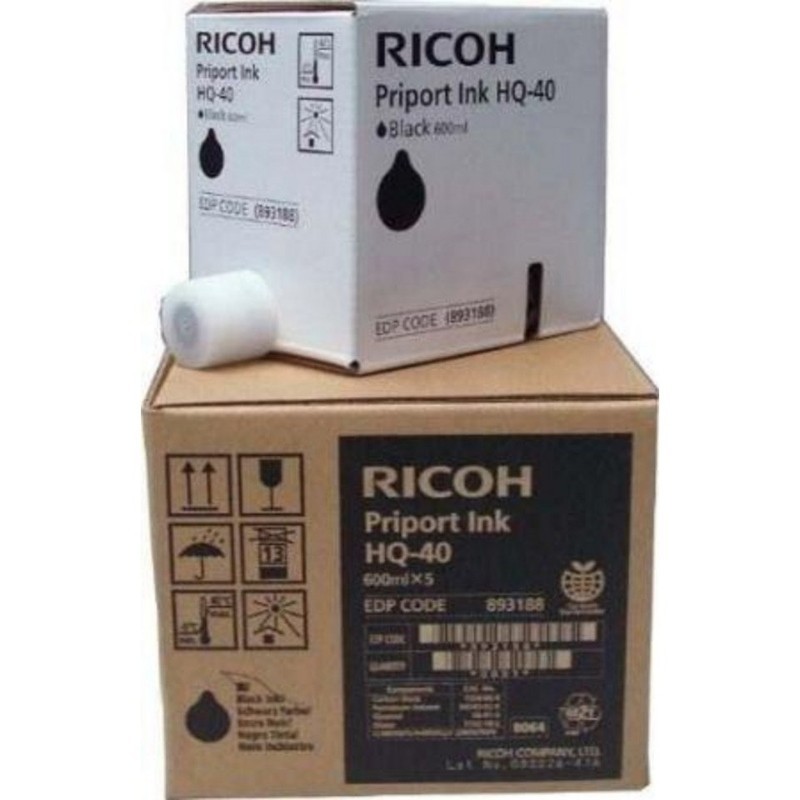 Tinta Original Ricoh HQ40 Preto 5un