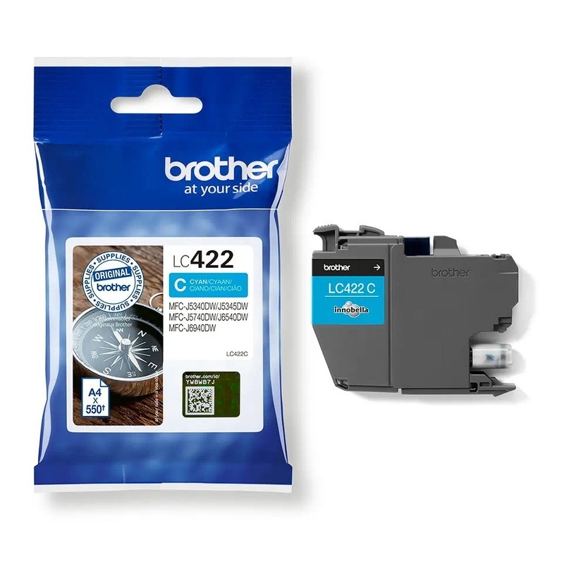 Tinteiro Original Brother LC422 Ciano