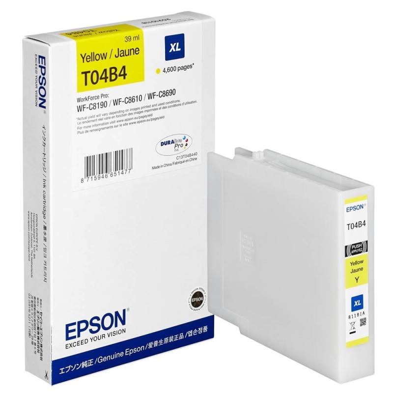 Tinteiro Original Epson T04B4XL Amarelo Tinteiro Original Epson T04B4XL Amarelo