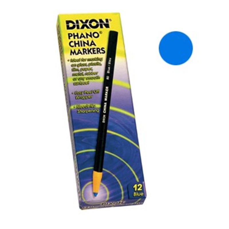Lápis Dermatográfico Dixon Marker Azul 12un