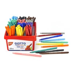 Marcador Feltro Giotto Turbo Color Schoolpack 144un