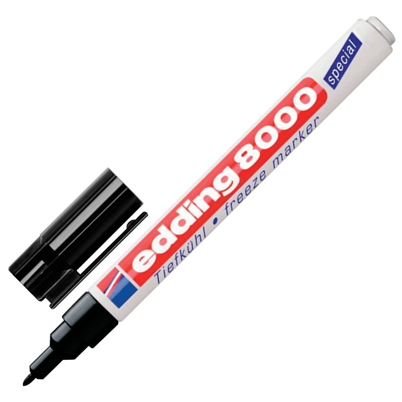 Marcador Fino Edding 8000 Preto Resistente ao Gelo