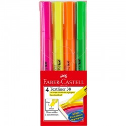 Marcador Fluorescente Faber-Castell Textliner 38 4un
