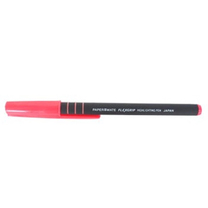 Marcador Fluorescente Paper Mate Flex Grip Ponta Bizelada Rosa