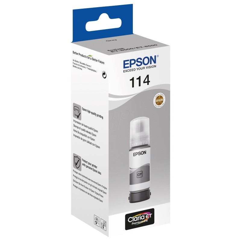 Tinteiro Original Epson EcoTank 114 Cinza