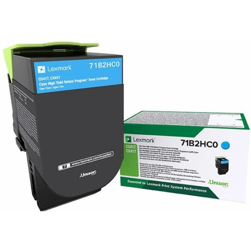 Toner Original Lexmark 71B2HC0 Ciano
