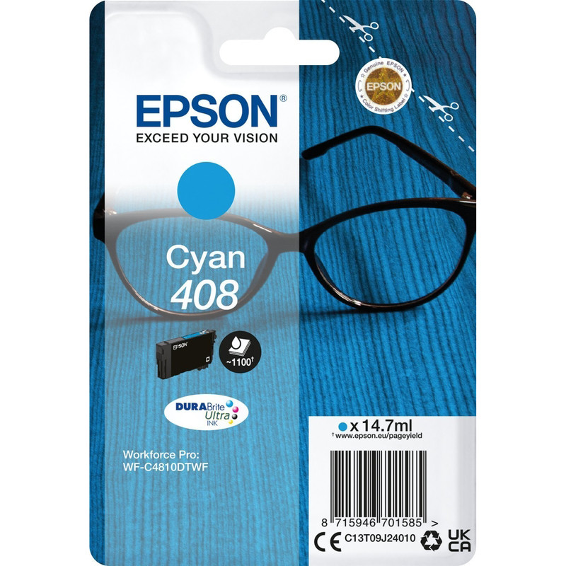 Tinteiro Original Epson 408 Ciano