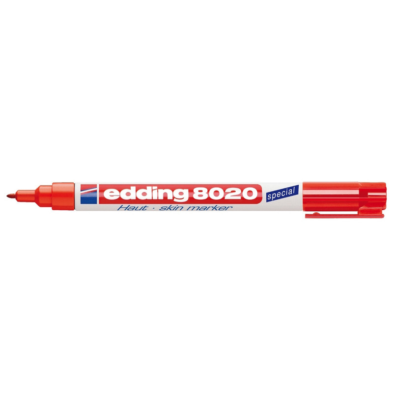 Marcador Médio Edding 8020 Skin Marker Vermelho