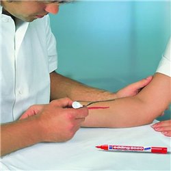 Marcador Médio Edding 8020 Skin Marker Vermelho