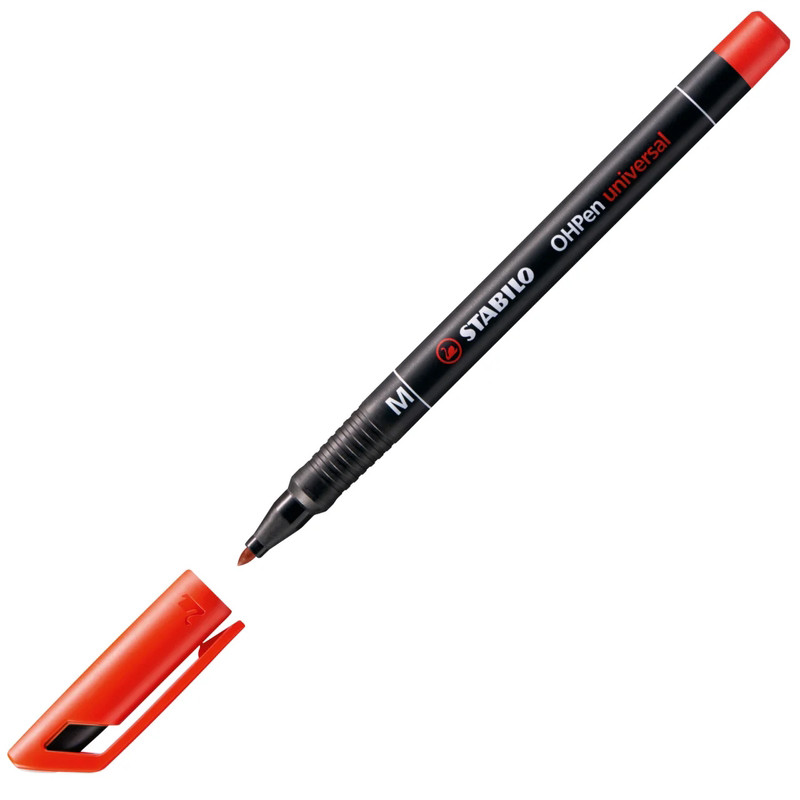 Marcador Permanente Médio Stabilo OHpen 76/40 Vermelho