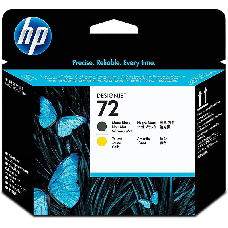 Cabeça Impressão Original HP N72 Preto Matte/Amarelo Cabeça Impressão Original HP N72 Preto Matte/Amarelo