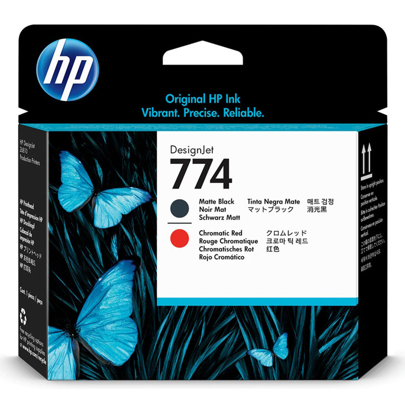 Cabeça Impressão Original HP N774 Preto Matte/Vermelho
