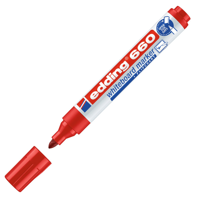 Marcador Quadros Brancos Edding 660 Vermelho Marcador Quadros Brancos Edding 660 Vermelho