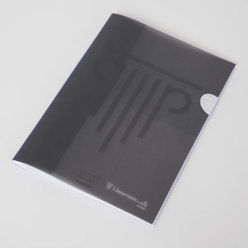 Caderno Agrafado A4 Ambar PP Pautado 90gr 48 Folhas Preto 2un