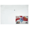 Bolsa Porta Documentos Eagle A3 Transparente, Fecho Botão