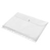 Envelope Plástico A4 11 Furos p/Arquivo, Fecho Botão