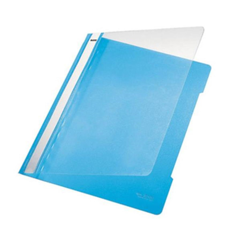 Classificador Plástico Leitz 4191 Azul Claro Capa Transparente 25un