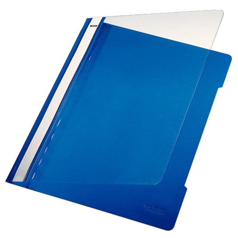 Classificador Plástico Leitz 4191 Azul Escuro Capa Transparente 25un